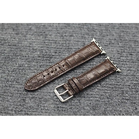 Mua Dây da apple watch  dây da cá sấu vân đốt tre.BH 6 Tháng  đủ size từ 38-44