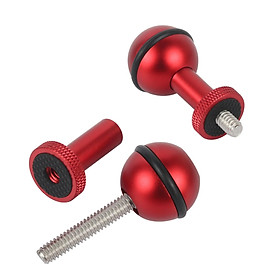 Camera Screw Mount Adapter Ball Head 0.25inch Adapter Red