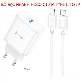 Bộ Sạc Nhanh Dành Cho Hoco C104A PD20W QC3.0 Type-C To Ip Hàng Chính Hãng