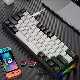 Mua Bàn phím cơ Coputa bàn phím máy tính gaming laptop mini full LED 61 phím có dây K620