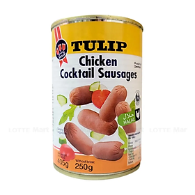 Xúc Xích Gà Cocktail Đóng Hộp Tulip 405g