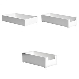 3-piece Plastic Drawer Storage Tray White for Flatware BPA Free Unbreakable