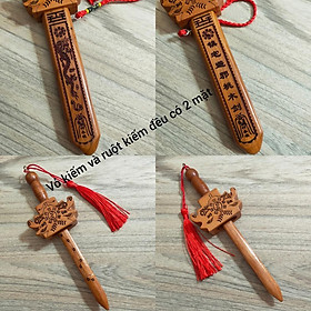 Mua Thanh_Gươm gỗ đào 20cm có dây treo (Trấn sát  trừ tà  bình an  ....)
