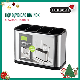 Hộp Đựng Dao Dĩa Đũa Bằng Thép Không Gỉ Cao Cấp Thương Hiệu FEIDASH