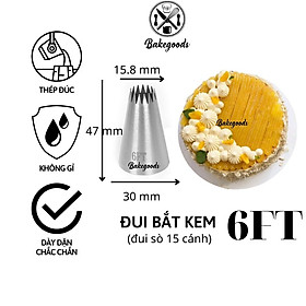 Mua Đui bắt kem 6FT  Đuôi bắt bánh quy  chui trang trí bánh bằng thép không gỉ đúc liền khối dày dặn  cứng cáp