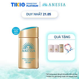 Kem chống nắng dạng sữa dưỡng da kiềm dầu bảo vệ hoàn hảo Anessa Perfect UV Sunscreen Skincare Milk SPF 50+ PA++++ 60ml