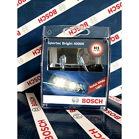 Bóng đèn tăng sáng Bosch H1 12V 55W Sprotec Bright 4000K . Hộp 2 bóng