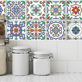 20Pieces Mosaic Wall Tiles Stickers Kitchen Bathroom Waterproof Decals #1