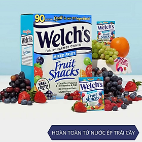 Kẹo dẻo trái cây hỗn hợp - Welch s Mixed Fruit Snack Chứa Vitamin A,C