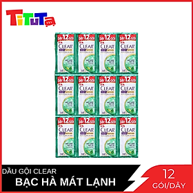 Dầu gội Clear Bạc hà Dây 12 gói