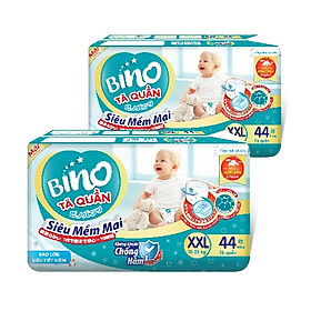 Combo - 2 Tã quần Bino Kháng khuẩn chống hăm Size XXL44 (15-25kg)