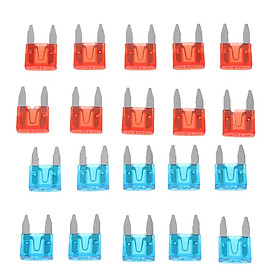 20PCS 10A 15A Mini Blade Fuse Assortment for Auto Car Truck Motorcycle SUV