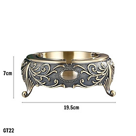 Mua Gạt tàn họa tiết vân mang phong cách tân cổ điển sang trọng GT22 - Chất liệu: Hợp kim mạ đồng cao cấp.
