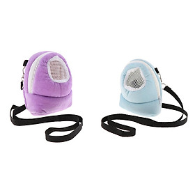 2 Pack Small Animals Outdoor Travel Bag Hamster Sleeping Nest Carrier Bag