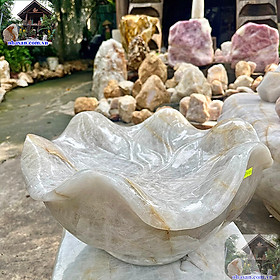 Mua Bát sen thả hoa đá thạch anh NHA SAN BTH03 Biểu tượng của thuần khiết và thanh tịnh - 38kg (46.3 x 22 cm)