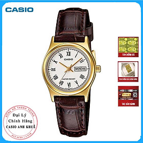 Đồng hồ Casio nữ dây da LTP-V006GL-7BUDF (25mm)