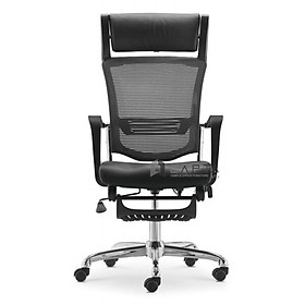 Ghế văn phòng lưng lưới có tựa đầu nệm pvc êm ái có gác chân nhập khẩu CR4302-M Nội thất Capta