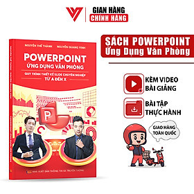 Hình ảnh sách Sách PowerPoint Ứng Dụng Văn Phòng Quy Trình Thiết Kế Slide Chuyên Nghiệp Kèm Video Online Miễn Phí