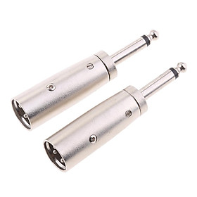 2 Pack XLR 3-Pin Male to 1/4