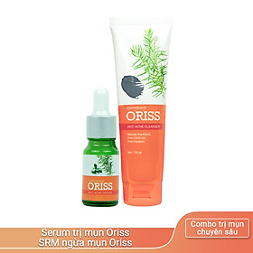 Combo Hỗ Trợ Trị Mụn Oriss - Sữa Rửa Mặt Ngừa Mụn Oriss 100g + Serum ngăn ngừa mụn Oriss 10ml