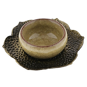 Lotus Shape ~Zinc Alloy Teacup Coaster Cup Mat for Kung Fu Tea Fittings,Insulation Pad Saucer Eco-Friendly
