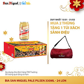 Thùng 24 Lon Bia SAN MIGUEL Pale Pilsen 330 ml