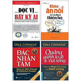 Combo sách đọc vị bất kỳ ai + khéo ăn nói sẽ có được thiên hạ + đắc nhân tâm + quẳng gánh lo đi và vui sống