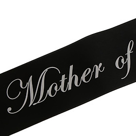 Mother of the Bride Stain Sash Bridal Shower Wedding Supplies Rose Red Black