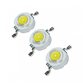 Mua Bộ 3 Led Công Suất Siêu Sáng 1W Sáng Trắng ( Tặng Đế Tản Nhiệt - Chưa Hàn )