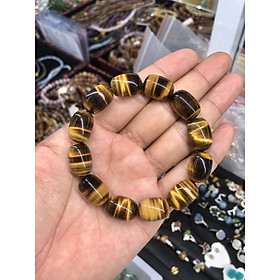 Vòng đeo tay, lắc tay dáng lu lu thống phong thủy đá mắt hổ vàng