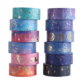 12   Sky Washi Tape Set Sticker Masking Paper Tapes for Wrapping