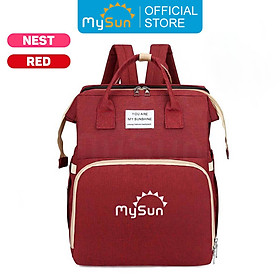 Balo mẹ bỉm sữa cho bé sơ sinh nằm cao cấp chính hãng MySun Nest