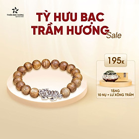Vòng tay trầm hương tỳ hưu bạc thái - thiên mộc hương