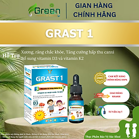 [TPBVSK] Grast 1 Bổ Sung Vitamin K2+D3 Hỗ Trợ Tăng Cường Hấp Thu Canxi Cho Bé