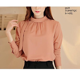 TOP500 ÁO SƠ MI VOAN DÀI TAY CỔ TRỤ