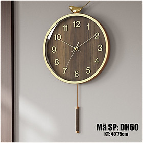 Đồng hồ treo tường quả lắc hiện đại - Đồng hồ treo tường cao cấp sang trọng - Mã DH60