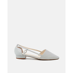 Giày Búp Bê Nữ 3cm Thời Trang Mũi Nhọn JUNO Da Trơn Khoét Eo BB03021