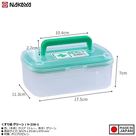 Hộp đựng đồ y tế gia đình Nakaya Green 800ml - Made in Japan