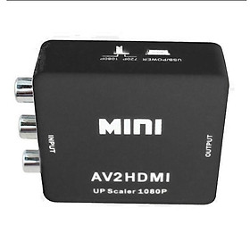 Bộ chuyển đổi AV sang HDMI Scalar chuyển đổi Video Composite Box Mini RCA AV CVBS to HDMI Converter - Màu đen-Màu đen