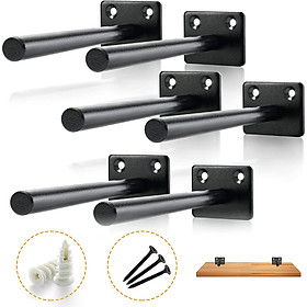 Combo 6 chốt âm kệ treo tường, bas âm đỡ kệ trang trí bằng thép đặc 20cm kèm phụ kiện vít tắc kê – Hàng chính hãng