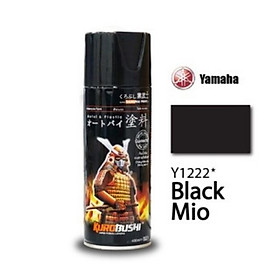 COMBO Sơn Samurai màu đen Mio Y1222 gồm 3 chai đủ quy trình độ bền cao, đẹp (Lót – Màu Y1222 - Bóng )