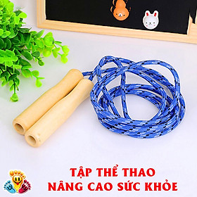 Dây Nhảy Dây Tập Thể Dục Cán Gỗ Dài 2.2m Cho Học Sinh Và Người Lớn (Màu Ngẫu Nhiên) E212