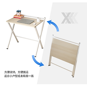 Mua Bàn học  Bàn làm việc Chân sắt hai màu Trắng/Đen Gấp gọn thông minh - Giao màu ngẫu nhiên