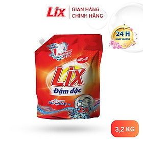 Nước giặt Lix Đậm Đặc Hương Hoa Túi 3.2Kg - Tẩy Sạch Cực Mạnh Vết Bẩn - NG003