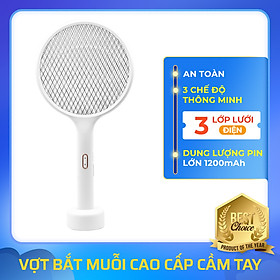 Quạt Vợt Bắt Muỗi Kiêm Đèn Led Bắt Muỗi, Tích Hợp Cổng Sạc USB Dung Lượng Pin 1200mAh 3 Lớp Lưới An Toàn Khi Sử Dụng - [Vợt Muỗi,Dụng Cụ Bắt Muỗi Đèn Bắt Muỗi]