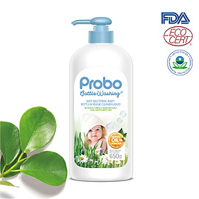 Nước rửa bình sữa và rau quả KHÁNG KHUẨN chiết xuất thực vật PROBO 650g AN TOÀN CHO TRẺ SƠ SINH
