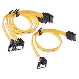 4x SATA III Data Drive Cable 6.0Gbps with Locking Latch 11.8''/30cm 90Degree
