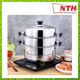 Mua Nồi Xửng Hấp Inox 3 Tầng - 28Cm - Hàng Chất Lượng