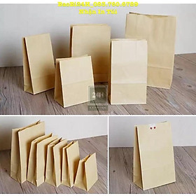Mua COMBO 100 chiếc Túi Giấy Kraft Xi Măng Không Quai Đóng gói Hàng Hoá  Thực phẩm   đầy đủ Các Cỡ