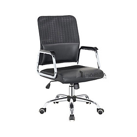 Ghế nhân viên tay ốp gỗ chân xoay CE4285-MP Nội thất Capta Nệm PVC lưng lưới kèm pvc chân xoay thép mạ chrome nâng hạ chiều cao hcm